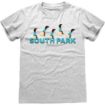 South Park - Anime T-shirt - Bouncing - S XXL - för Herr - ljusgråmelerad