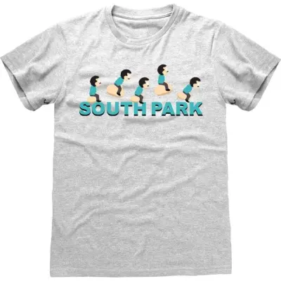 South Park - Anime T-shirt - Bouncing - S XXL - för Herr - ljusgråmelerad