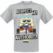 South Park - Anime T-shirt - Respect My Authority - S XL - för Herr - grå