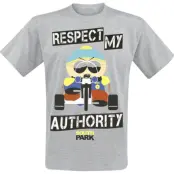 South Park - Anime T-shirt - Respect My Authority - S XXL - för Herr - grå