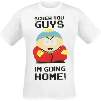 South Park - Anime T-shirt - Screw You Guys - I´m going home - S XXL - för Herr - vit