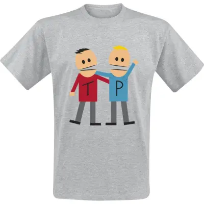 South Park - Anime T-shirt - Terrance und Philip - L XXL - för Herr - grå