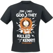South Park - Anime T-shirt - They Killed Kenny! - S XXL - för Herr - svart