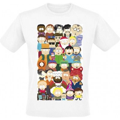South Park - Anime T-shirt - Town Group - S XL - för Herr - vit