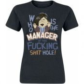 South Park - Anime T-shirt - Who is the Manager of this Shit Hole - S XXL - för Dam - svart