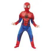 Spider-Man Deluxe Barn Maskeraddräkt - Medium