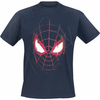 Spider-Man - Marvel T-shirt - Miles Morales - Maske - M - för Herr - mörkblå