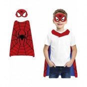 Spiderman-inspirerad mask och cape för barn
