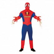 Spiderman med Dispenser Maskeraddräkt - Large