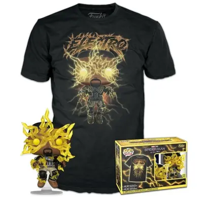 POP Spider-Man No Way Home Booble Head #1164 Electro + Tee (S)