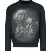 Spider-Man - Marvel Sweatshirt - Big Spider-Man - Oversized - S XXL - för Herr - svart