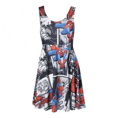 Spiderman Comic Book Klänning - Small