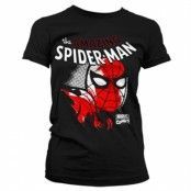Spider-Man Close Up Girly T-Shirt, T-Shirt
