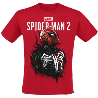 Spider-Man - gaming T-shirt - Marvel Games - Spider-Man 2 - Spider Symbiote - S 3XL - för Herr - röd