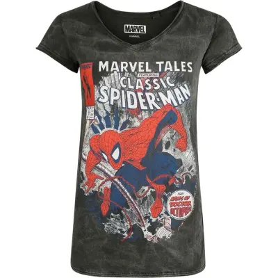 Spider-Man - Marvel T-shirt - Classic Spider-Man - S 4XL - för Dam - mörkgrå