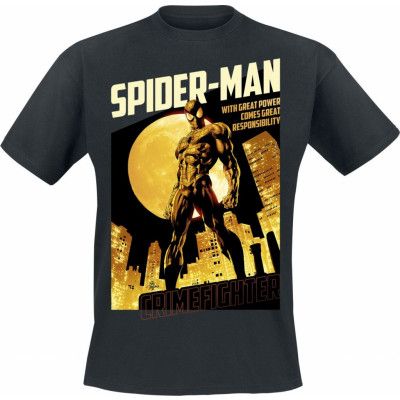 Spider-Man - Marvel T-shirt - Crime Fighter - S L - för Herr - svart