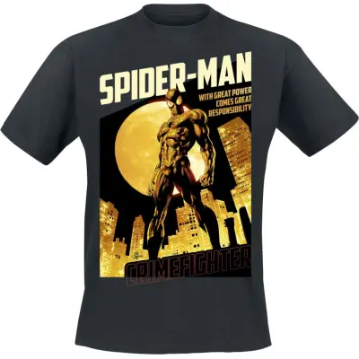Spider-Man - Marvel T-shirt - Crime Fighter - S L - för Herr - svart