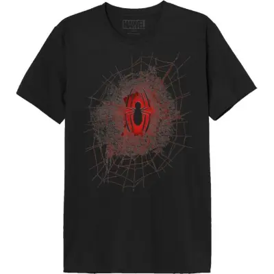 Spider-Man - Marvel T-shirt - Destroyed Spider Web - S XXL - för Herr - svart
