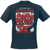 Spider-Man - Marvel T-shirt - New Comics Pose - S XXL - för Herr - marinblå