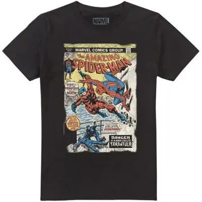 Spider-Man - Marvel T-shirt - Retro Tarantula Cover - S XXL - för Herr - svart