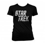 Star Trek Distressed Logo Girly T-Shirt, T-Shirt