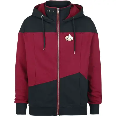 Star Trek Luvjacka - The Next Generation - S 5XL - för Herr - röd/svart