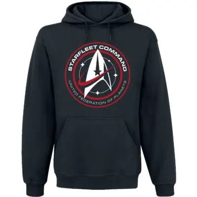 Star Trek Luvtröja - Starfleet Command - S XXL - för Herr - svart