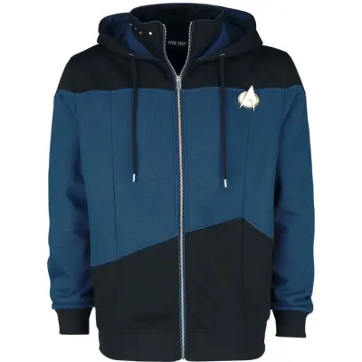 Star Trek Luvtröja - Starfleet Command - L XXL - för Herr - svart/blå