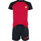 Star Trek Pyjamas - Logo - M L - för Herr - svart/röd