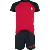 Star Trek Pyjamas - Logo - M L - för Herr - svart/röd
