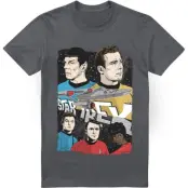 Star Trek T-shirt - Illustrated Crew - M 4XL - för Herr - skiffer