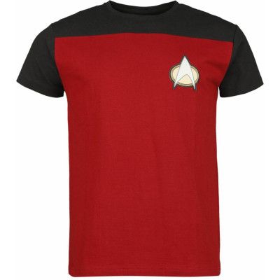 Star Trek T-shirt - Logo - S M - för Herr - röd/svart