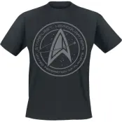 Star Trek T-shirt - Picard - Starfleet Headquarters - S 5XL - för Herr - svart