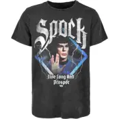 Star Trek T-shirt - Spock Heavy Metal - S XXL - för Herr - svart