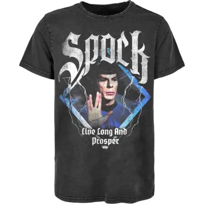 Star Trek T-shirt - Spock Heavy Metal - S XXL - för Herr - svart