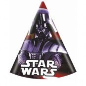 6 stk Dart Vader Partyhattar - Star Wars