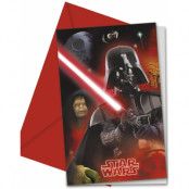6 stk Inbjudningskort - Star Wars