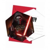 6 stk Inbjudningskort - Star Wars The Force Awakens