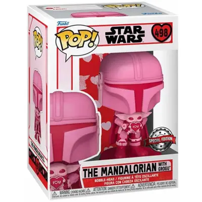 POP Star Wars Valentines Mandalorian With Grogu Exclusive #498