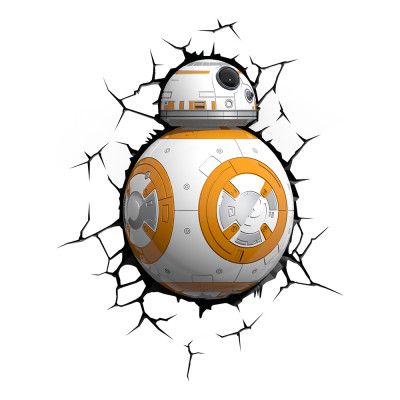 Star Wars BB8 Droid 3D Vägglampa