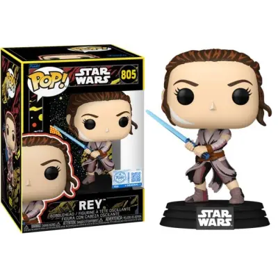 Pop! Star Wars: The Force Awakens - Rey (Retro) (Special Edition) #805 Bobble-Head Vinyl Figure