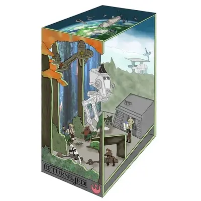Star Wars - Book Nook Kit - Battle Of Endor - Xxpc + Led Light
