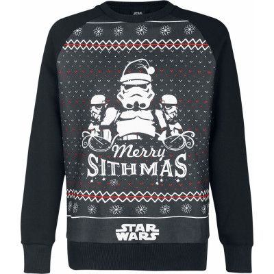 Star Wars - Disney Christmas Jumper - Merry Sithmas - S 3XL - för Herr - flerfärgad
