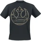 Star Wars - Disney Jersey - Episode - Gold Rebel Logo - S 3XL - för Herr - svart