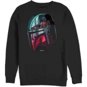 Star Wars - Disney Sweatshirt - The Mandalorian - Helmet Explanation - L 3XL - för Herr - svart