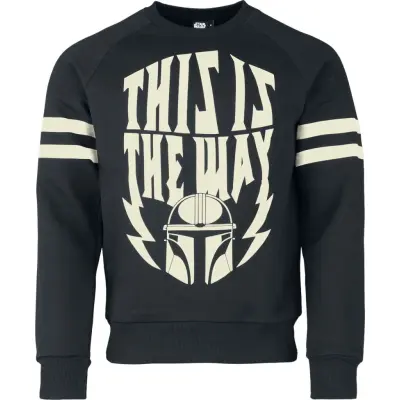 Star Wars - Disney Sweatshirt - The Mandalorian - This Is The Way - S XXL - för Herr - svart
