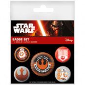 Star Wars Episode VII Resistance Badges 5-pack