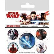 Star Wars Episode VIII - Characters Pin Badges 5-Pack