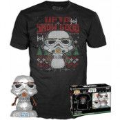 Star Wars - Holiday Stormtrooper - POP! & tee (metallic) vinylfigur nr 557 - Funko Pop! - Funko Shop Europe