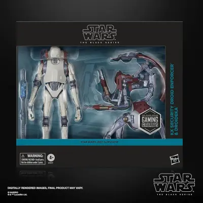Star Wars Jedi Survivor - Kx Security Droid & Droideka 2Pk Figure 15Cm